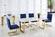 Cameron Gold Stainless Steel Dining Table by Meridian Furniture