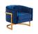 Carter Navy Blue Velvet Accent Chair by Meridian Furniture