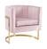 Carter Pink Velvet Accent Chair by Meridian Furniture