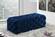 Casey Navy Blue Velvet Ottoman Bench by Meridian Furniture