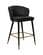 Cassie Black Velvet Counter Stool (Set of 2) by Meridian Furniture