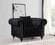 Chesterfield Black Velvet Chair by Meridian Furniture