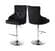 Claude Black Velvet Adjustable Bar Counter Stool (Set of 2) by Meridian Furniture