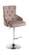 Claude Pink Velvet Adjustable Bar Counter Stool (Set of 2) by Meridian Furniture