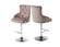 Claude Pink Velvet Adjustable Bar Counter Stool (Set of 2) by Meridian Furniture