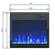 20 Inch Black Electric Fireplace Recessed Wall Mounted Heater by Meble Furniture