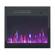20 Inch Black Electric Fireplace Recessed Wall Mounted Heater by Meble Furniture