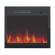 20 Inch Black Electric Fireplace Recessed Wall Mounted Heater by Meble Furniture
