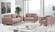 Emily Pink Velvet Loveseat by Meridian Furniture