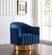 Farrah Navy Blue & Gold Velvet Accent Chair by Meridian Furniture