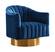 Farrah Navy Blue & Gold Velvet Accent Chair by Meridian Furniture
