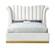 Flora White Velvet Bed by Meridian Furniture