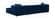 Gail Navy Blue Velvet Three Piece Sectional Sofa by Meridian Furniture