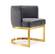 Gianna Grey & Gold Velvet Dining Chairs (Set of 2) by Meridian Furniture