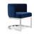 Gianna Navy Blue & Chrome Velvet Dining Chairs (Set of 2) by Meridian Furniture