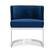 Gianna Navy Blue & Chrome Velvet Dining Chairs (Set of 2) by Meridian Furniture