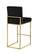 Giselle Black & Gold Velvet Counter Stool (Set of 2) by Meridian Furniture