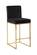 Giselle Black & Gold Velvet Counter Stool (Set of 2) by Meridian Furniture