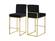 Giselle Black & Gold Velvet Counter Stool (Set of 2) by Meridian Furniture