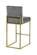 Giselle Grey & Gold Velvet Counter Stool (Set of 2) by Meridian Furniture