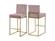 Giselle Pink Velvet Counter Stool (Set of 2) by Meridian Furniture