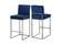Giselle Navy Blue Velvet Counter Stool (Set of 2) by Meridian Furniture