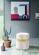 Hailey Cream Velvet Ottoman Stool by Meridian Furniture