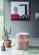 Hailey Pink Velvet Ottoman Stool by Meridian Furniture
