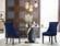 Hannah Navy Blue Velvet Dining Chairs (Set of 2) by Meridian Furniture