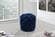Harper Navy Blue Velvet Ottoman Stool by Meridian Furniture