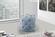 Harper Sky Blue Velvet Ottoman Stool by Meridian Furniture