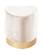 Heart Cream Velvet Ottoman Stool by Meridian Furniture