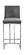 Heidi Grey Velvet Counter Stool (Set of 2) by Meridian Furniture