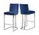 Heidi Navy Blue Velvet Counter Stool (Set of 2) by Meridian Furniture