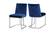 Heidi Navy Blue Velvet Dining Chairs (Set of 2) by Meridian Furniture