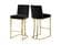Heidi Black & Gold Velvet Counter Stool (Set of 2) by Meridian Furniture