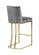 Heidi Grey & Gold Velvet Counter Stool (Set of 2) by Meridian Furniture