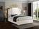 Hugo Cream Velvet Bed by Meridian Furniture