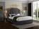 Hugo Grey Velvet Bed by Meridian Furniture