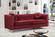Isabelle Burgundy Velvet Sofa by Meridian Furniture