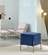 Isla Navy Blue Velvet Ottoman Stool by Meridian Furniture