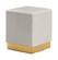Jax Cream Velvet Ottoman Stool by Meridian Furniture