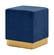 Jax Navy Blue & Gold Velvet Ottoman Stool by Meridian Furniture
