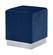 Jax Navy Blue & Chrome Velvet Ottoman Stool by Meridian Furniture