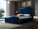 Jolie Navy Blue Velvet Bed by Meridian Furniture