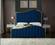 Jolie Navy Blue Velvet Bed by Meridian Furniture