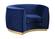Julian Navy Blue & Gold Velvet Chair by Meridian Furniture