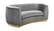 Julian Grey & Gold Velvet Loveseat by Meridian Furniture