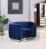 Julian Navy Blue & Chrome Velvet Chair by Meridian Furniture