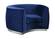 Julian Navy Blue & Chrome Velvet Chair by Meridian Furniture